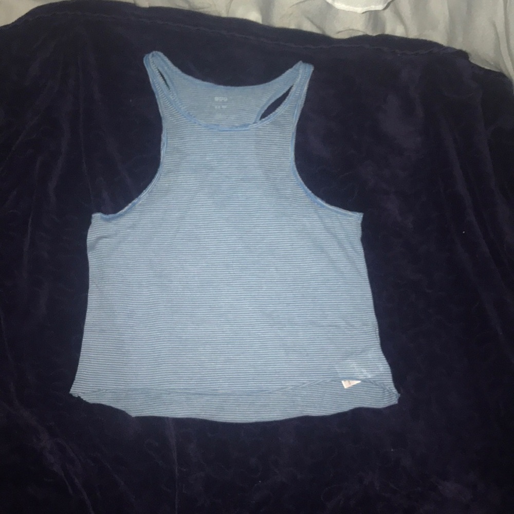 BDG , XS, blue and white striped, crop top